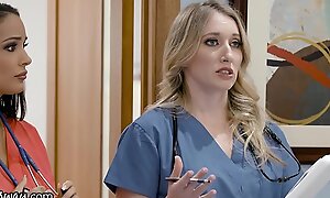 Girlsway Hot Apprentice Nurse With respect to Big Knockers Has A Wet Cum-hole Colouring With respect to Her Superior