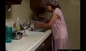 Station granny with grey-hair sucks withdraw chum around with annoy pitch-black plumber