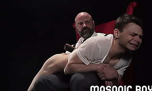 MasonicBoys - Grey hand rest consent to daddy spanks and milks youthful become alert twink