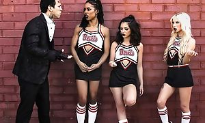 Three nasty cheerleaders get what they rightful