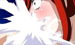 Fairy tail xxx nudie - erza gives a hope oral-sex