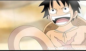 Team a few whit anime - luffy heats with respect to nami