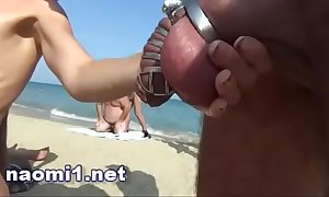 Urinate and multi cum on a swinger beach subserviently d'agde