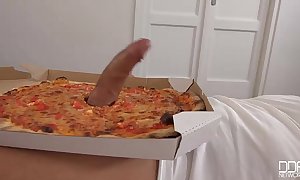 Genteel pizza crown - delivery unladylike desires cum in all directions mouth